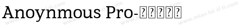 Anoynmous Pro字体转换